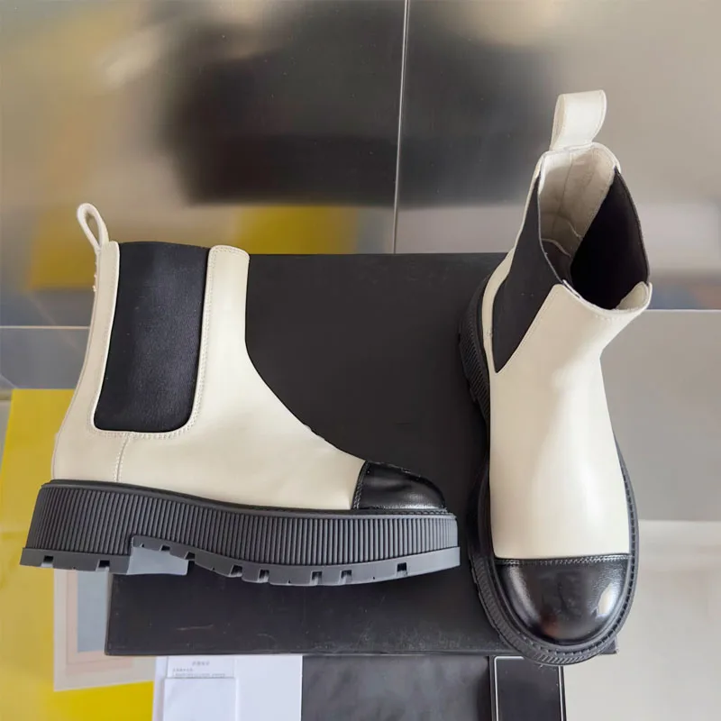 

Designer Casual Fashion Real Leather Ankle Boots For Women Best Quality Keep Warm Eiderdown Women's Chelsea short boots Outdoor