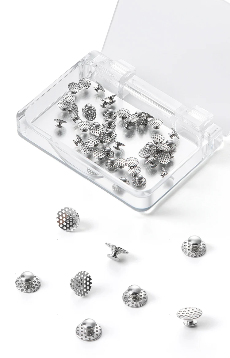 50 Stück/Box AZDENT Zahnärztliche Kieferorthopädische Klebebare Lingualknöpfe mit Loch aus Edelstahl, Kieferorthopädisches Zubehör, Zahnmedizinisches Material – Detail 4