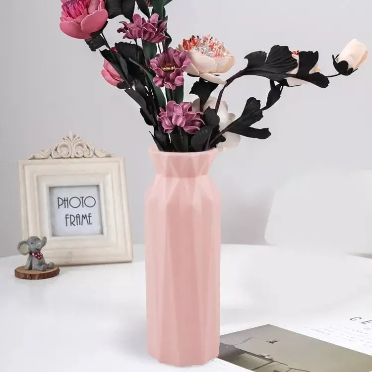 Hydroponic Vase Flower Vase Plastic Vase Y Creative Nordic Style Plastic Round Vase Fashion Simple Drop-Resistant Melamine Vase Domestic Ornaments