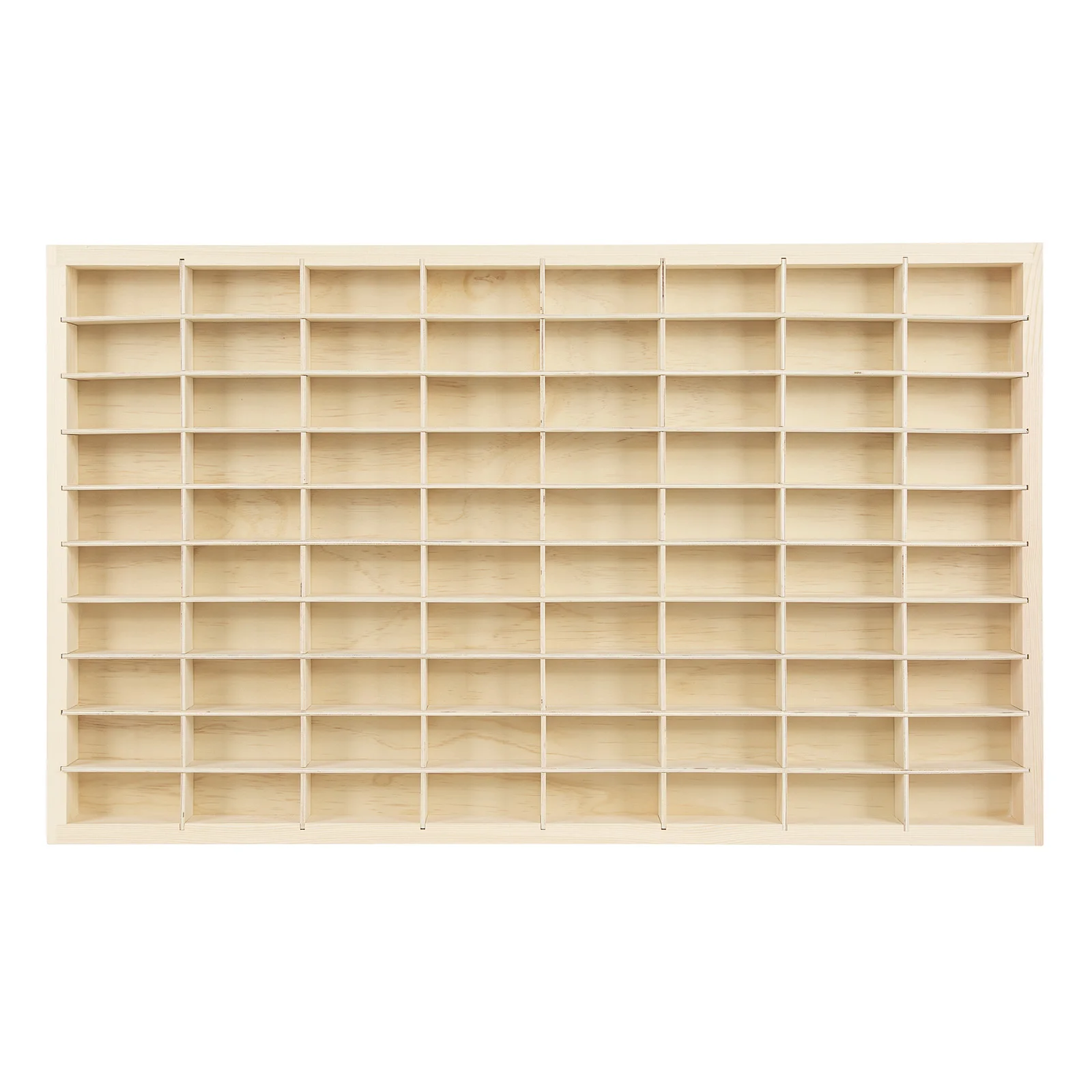 80-Grid Wood Display Shelf for 1:64 Hot Wheels