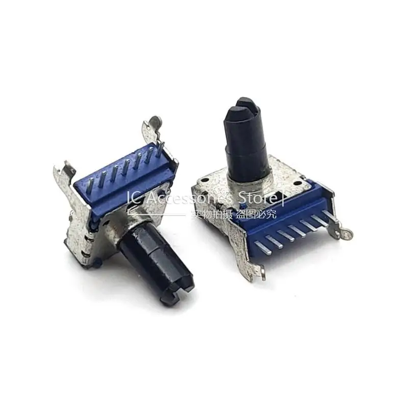 

2PCS RK1411G 142 Type Horizontal Dual B100K B104 7 Pin Power Amplifier Volume Adjustment Potentiometer D Shaft Length 13MM