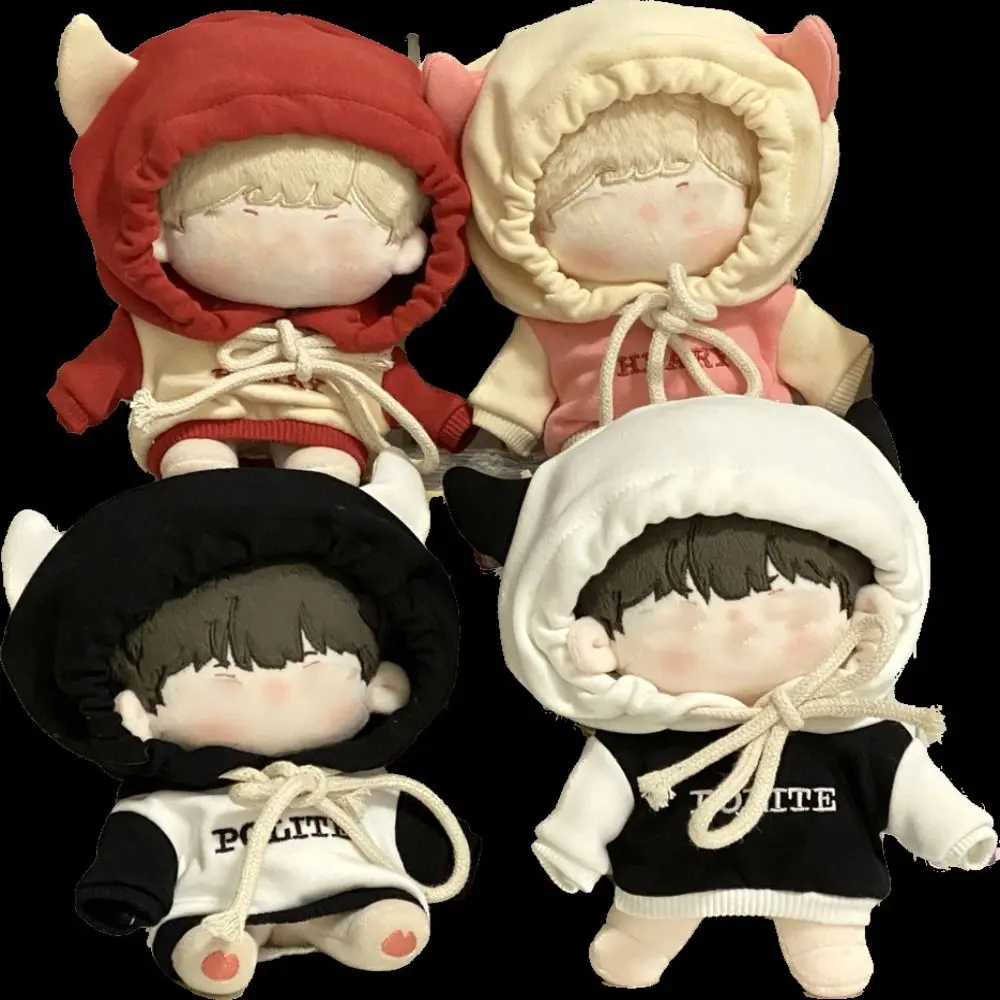 20CM Doll Clothes Ox Horn Sweather Color Match Hoodies Dolls Accessories Changing Dressing Game Cosplay Playing House Gift