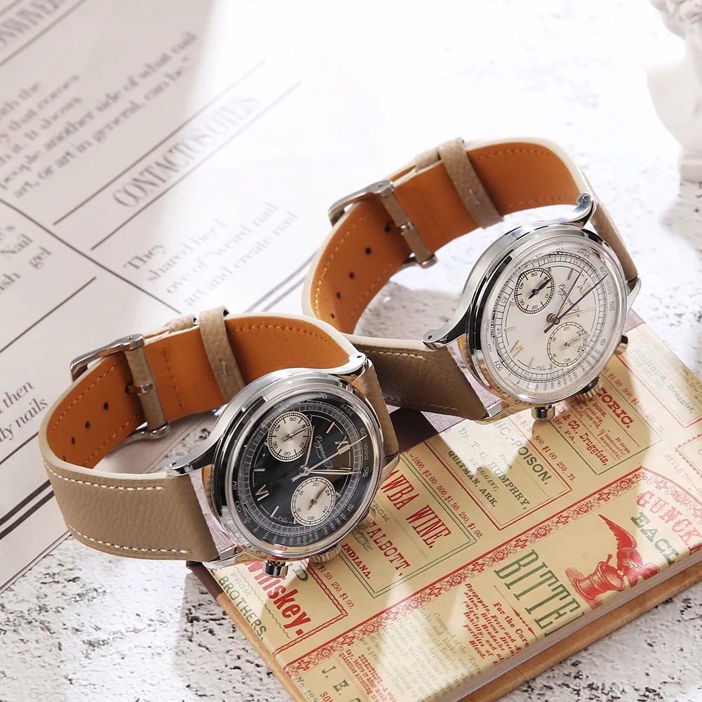 【Escapement Time】Quartz VK64 Movement Chronograph Watch 38mm Case Waterproof 50M