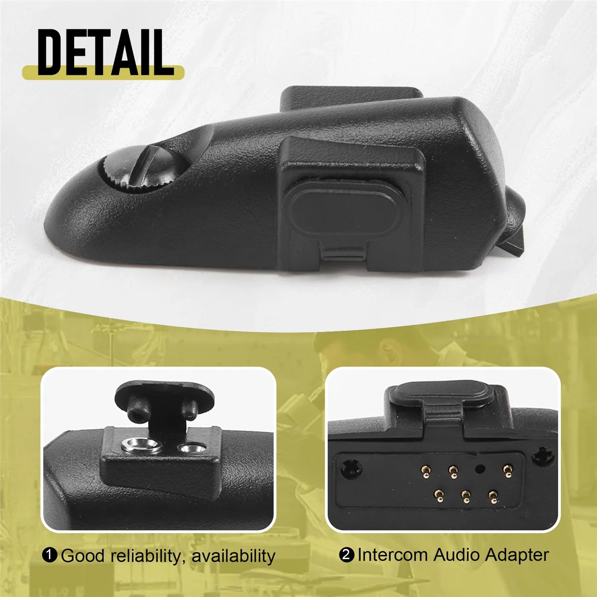 Audio Adapter 2pin Jack 3.5mm / 2.5mm for Motorola GP328 etc.