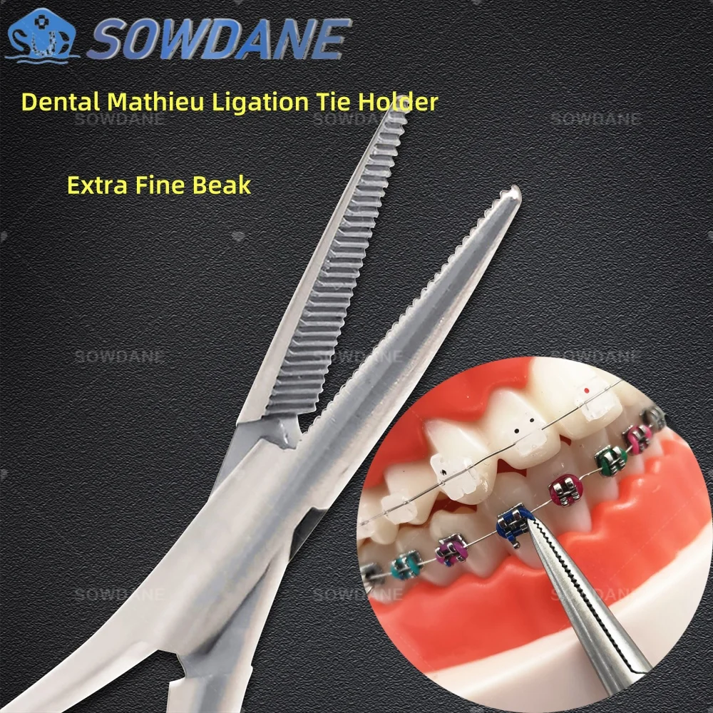 5 Pinze Mathieu Ortodontiche In Acciaio Inox 5.5″ Per Legature Elastiche – Pakistan - Foto 3