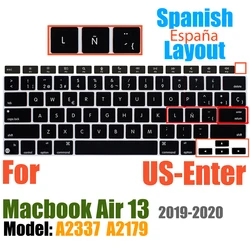 Waterproof Protective Silicone Keyboard Cover with Touch ID (US Spanish A2337)