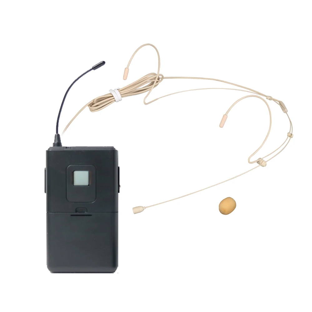 Wireless Headset Microphone System One to 1 Receiver BeltPack Transmitter
