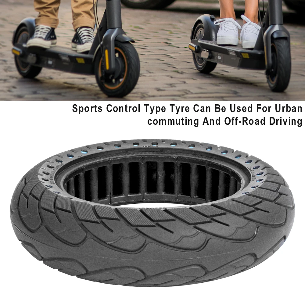 Ulip 10x2.5 Inner Hollow Honeycomb Solid Tire 10 Inch Electric Scooter  Explosion-Proof Tubeless 45mm Slot Compatible with Max G30 Electric Scooter