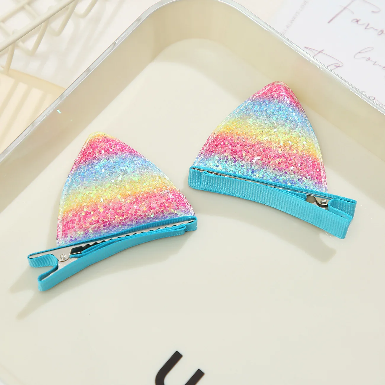 Barrettes cheveux oreilles de chat mignonnes princesse fille_voghion.com