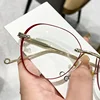 New Gradient Reading Glasses Unisex Women Anti Blue Ray Presbyopia Sunglasses Ladies PC Lens Frame Hyperopia Frameless Eyewear 4