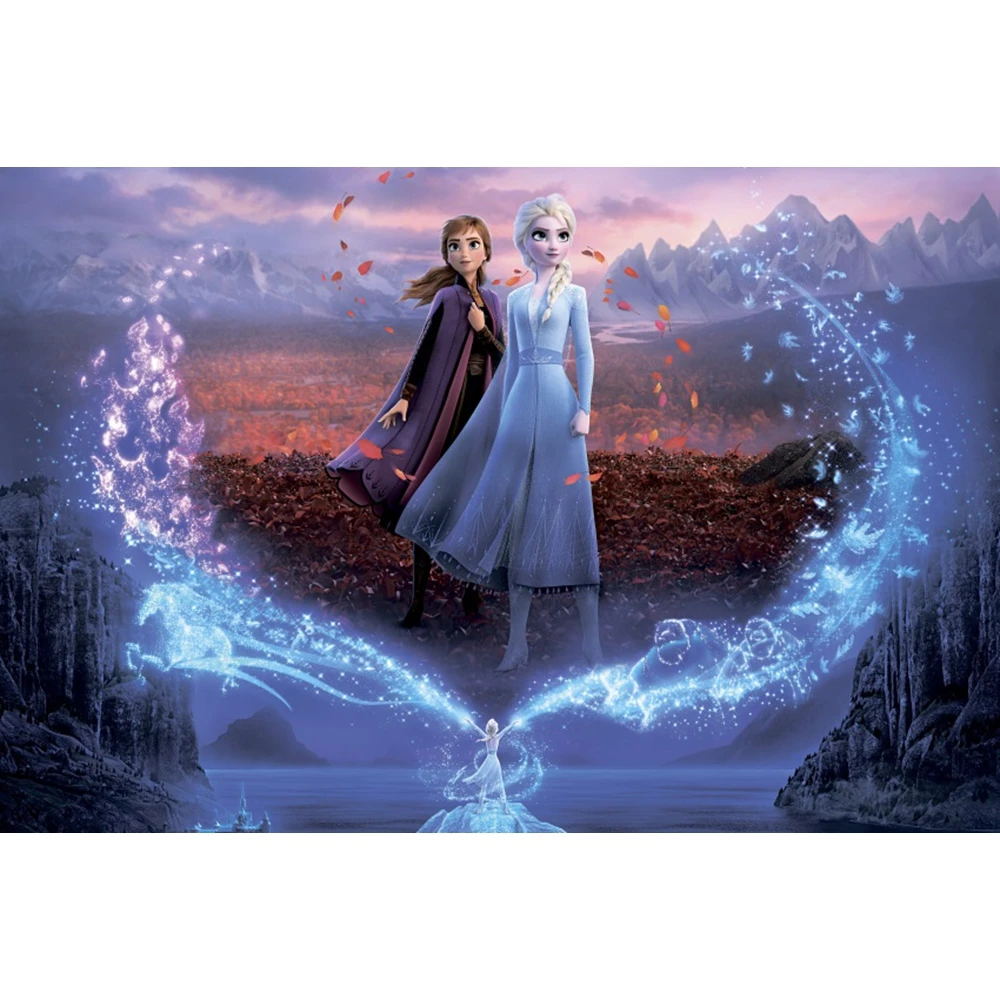 Frozen Theme Winter Ice Snowflake Castle Backdrop Elsa Anna Snow Queen  Princess Girls Birthday Party Decor Custom Background - AliExpress, image size:1000x1000