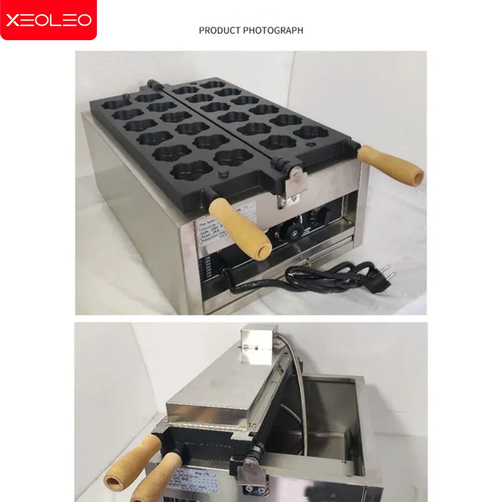 XEOLEO 12PCS 고양이 발/곰 발 모양 와플 메이커 3000W 전기 와플 메이커 기계 상업 구운 스낵