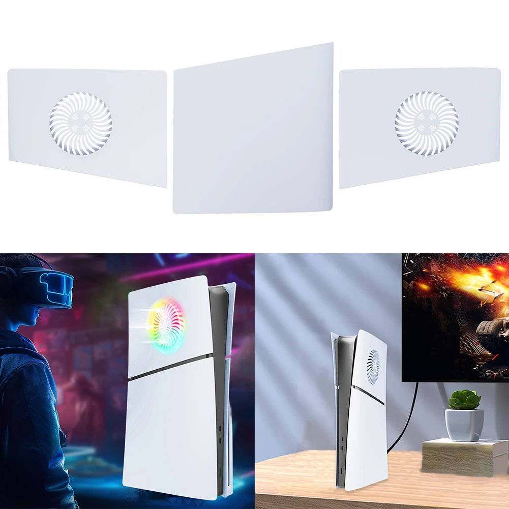 Replacement Shell with Cooling Vents Protective Shell Cover Anti-Scratch Premium ABS Replacement Shell for PS5 Slim Console