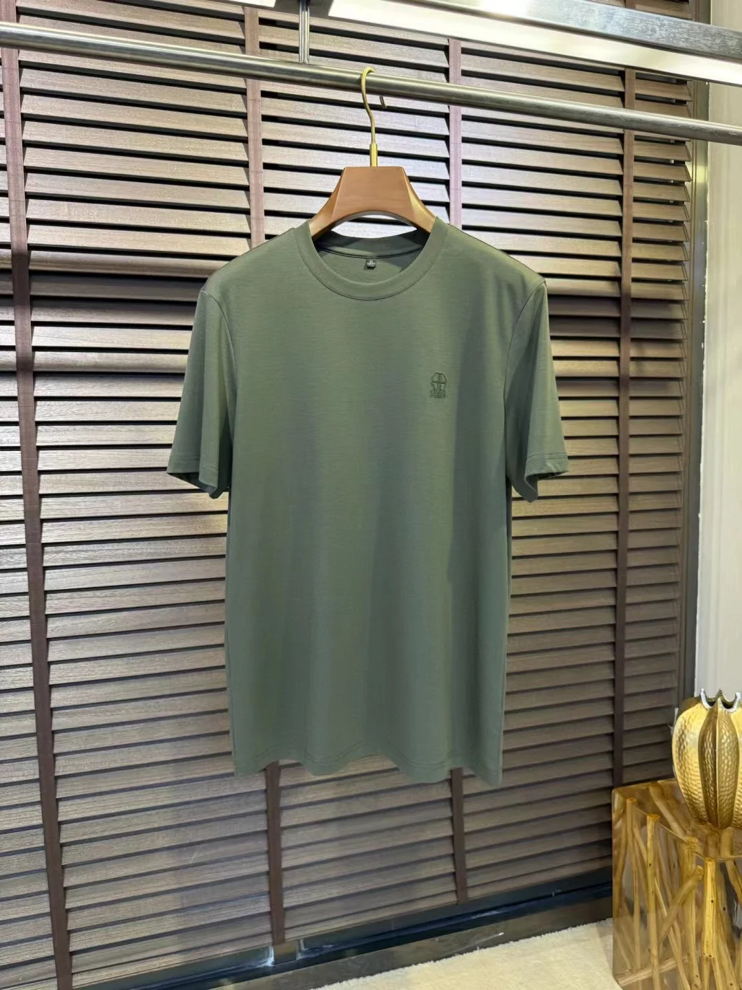 Spring and Summer New Short-sleeved Old Money Style Italian BC Men's High-end Crew Neck Fashion Simple Casual T-shirt