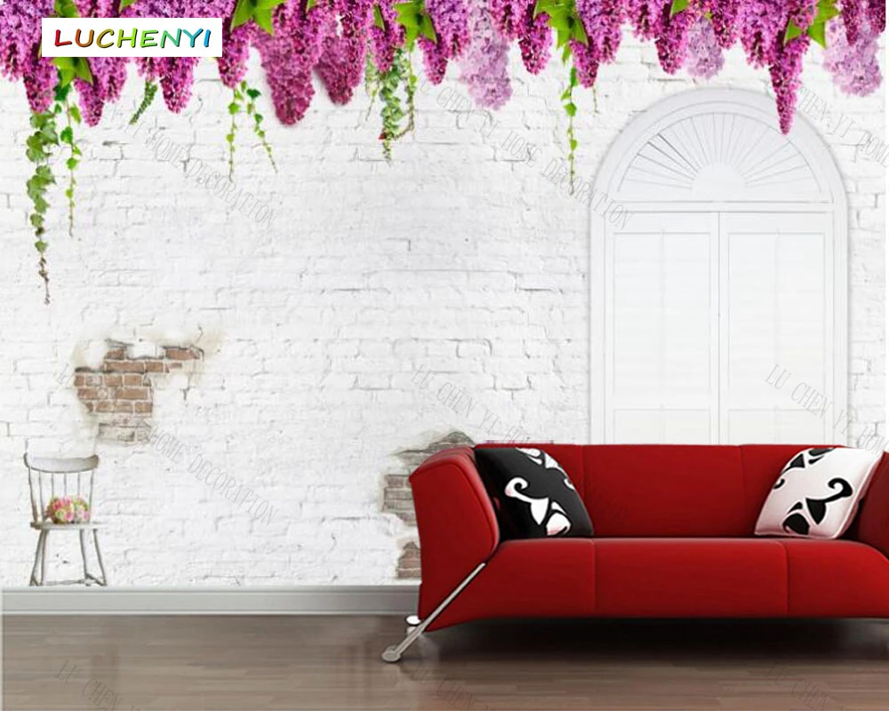 Papel de parede custom Literary rose flower 3d wallpaper mural, living room  tv wall bedroom wallpaper home decor| | - AliExpress