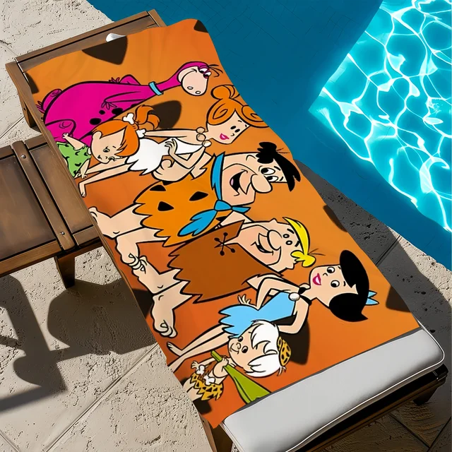 The CARTOON F-Flint-stones Towel Beach Quick Dry Soft Pool Towels Gift for Travel Gym Shower Camping sports 6