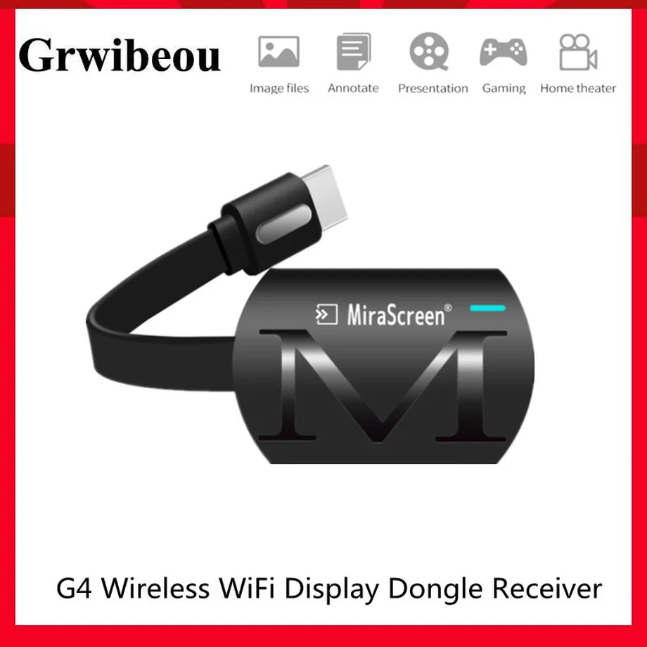 ТВ-флешка Grwibeou G4 Wifi-ресивер DLNA Miracast Airplay зеркальный экран HDMI совместимый с Android IOS