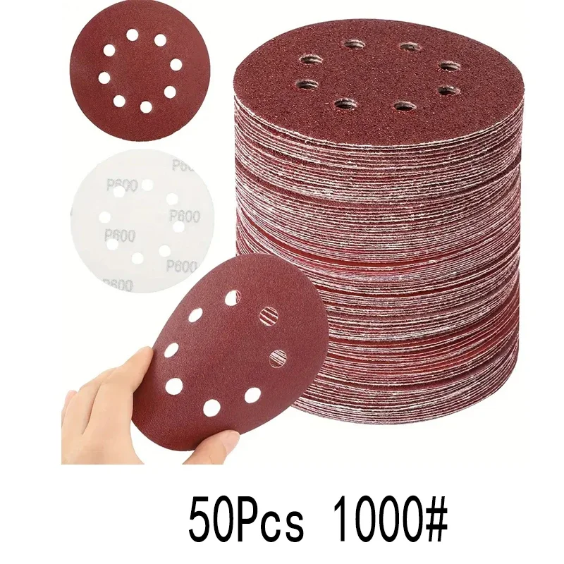 125mm Sanding Discs KLINGSPOR Hook And Loop 8 Hole Abrasive Pads // GRIT 240 - Box 50pcs
