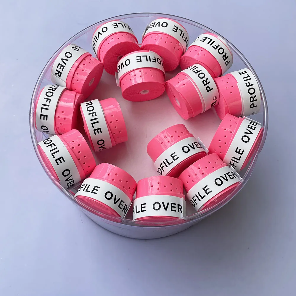 Description Picture 4 of item60PCS Free Shipping Sticky Perforated Tennis Overgrips PU Paddle Rackets Overgrips Anti-slip Sweatbands Squash Rackets Grips