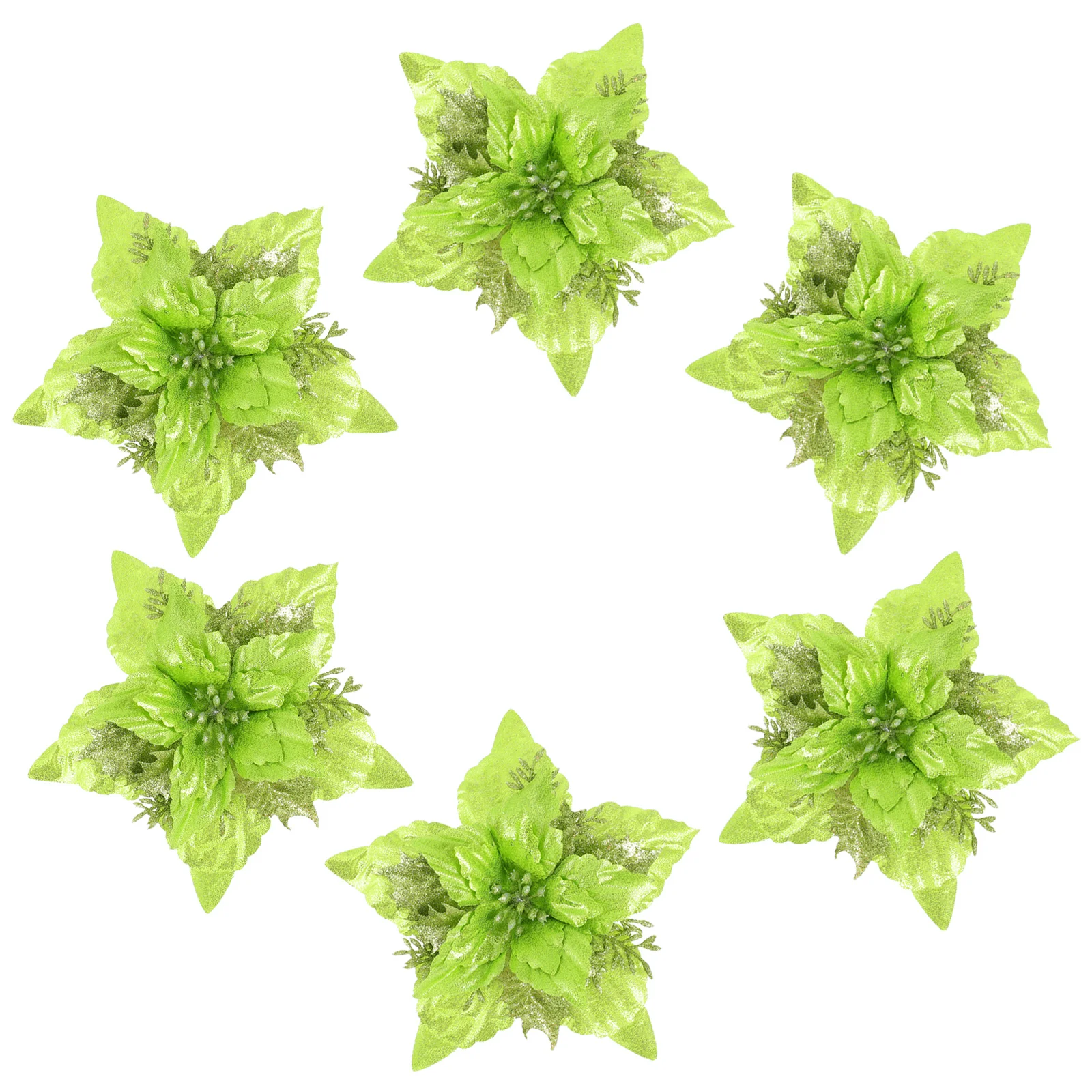 

6 Pcs Decorative Artificial Flowers Christmas Decoration Tree Decorations Party Prop Three-dimensional