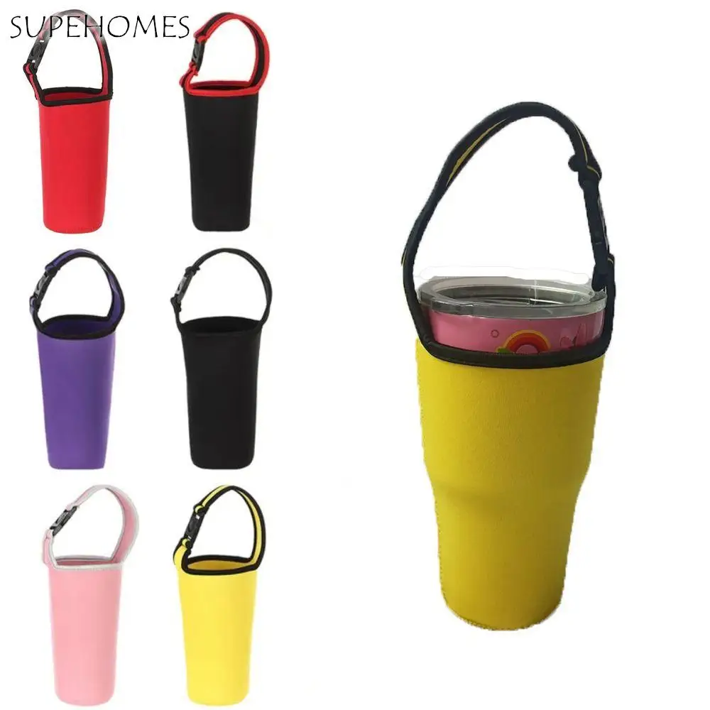 

With Carrying Handle Anti-Hot Cup Sleeve Insulated Protective Tumbler Carrier Neoprene Water Bottle Holder Outdoors