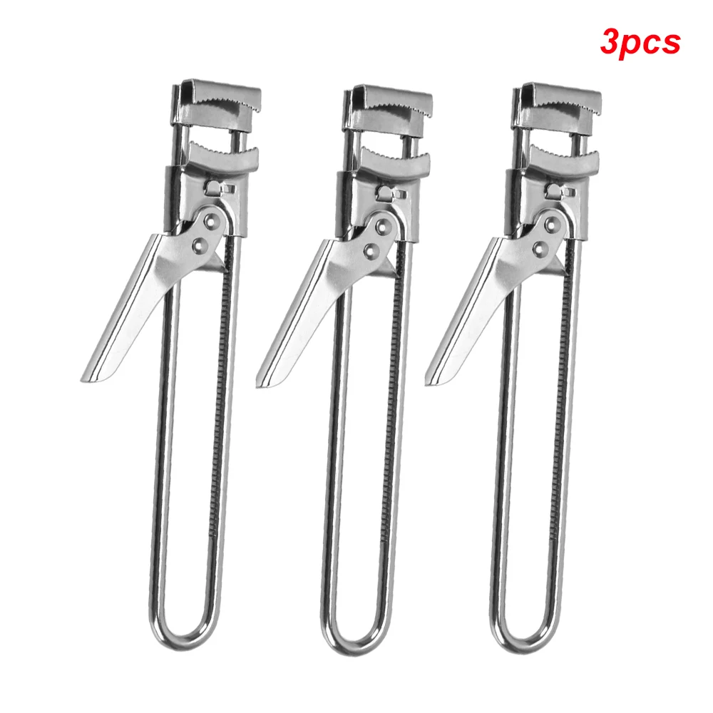 פותחן מתכוונן לפתיחת מכסה צנצנת פותחן בקבוקי בירה מברג ידני מפלדת אל-חלד כלי יד למטבח