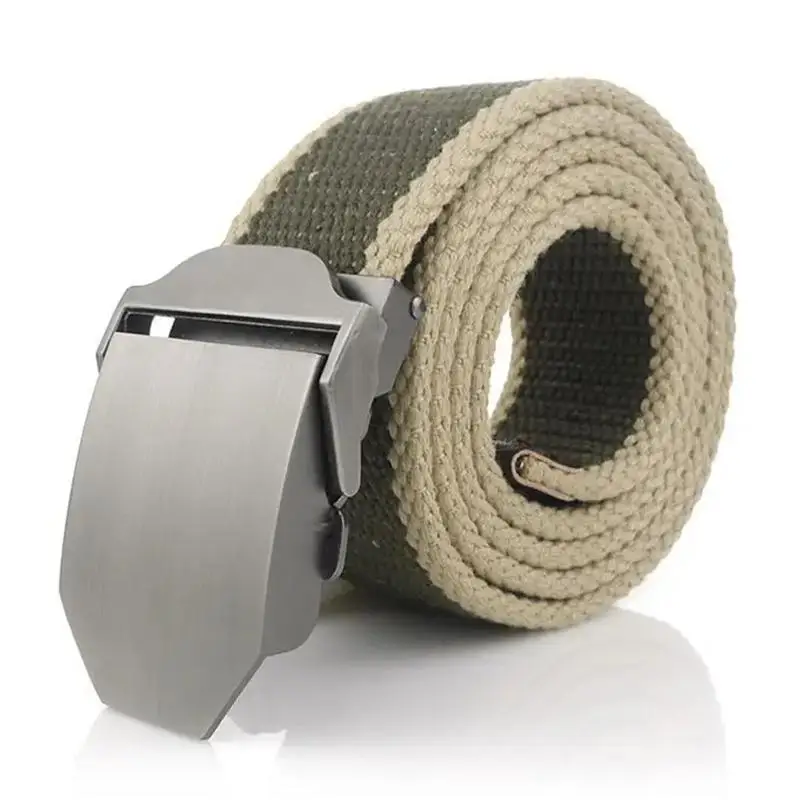 Männer & frauen Leinwand Gürtel Solide Legierung Schnalle Luxus Jeans Gürtel Für Männer Vintage Taktische Gürtel Militär Nylon Strap männlichen – Detail 4