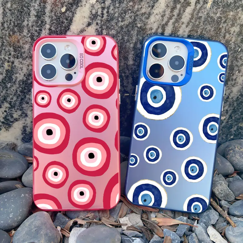 Gorgeous Eyes Blue Evil Eye Print Shockproof Laser Phone Case