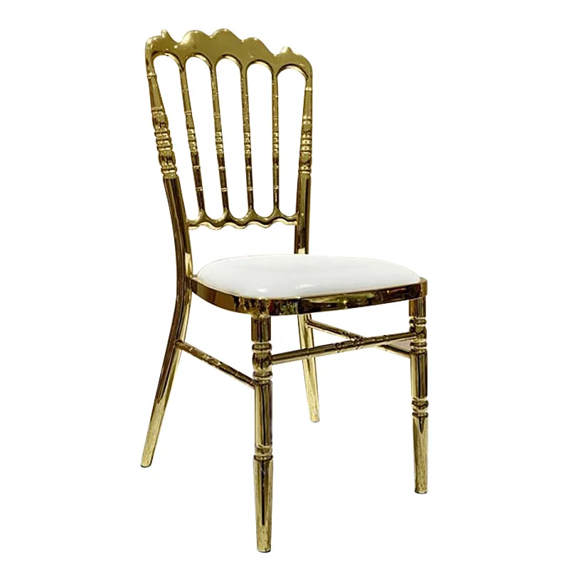 

Foshan Factory Event Luxury Tiffany Chiavari Chair Wedding Dining Chairs Stainless Steel Hotel Dine Chairs For Garden Banquet