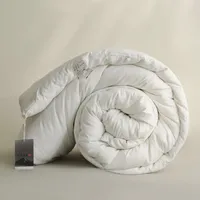Solid Color Lightweight Quilted Cotton Comforters Twin Single Queen King Size, Comfortable Soft Breathable All Season Duvet 1