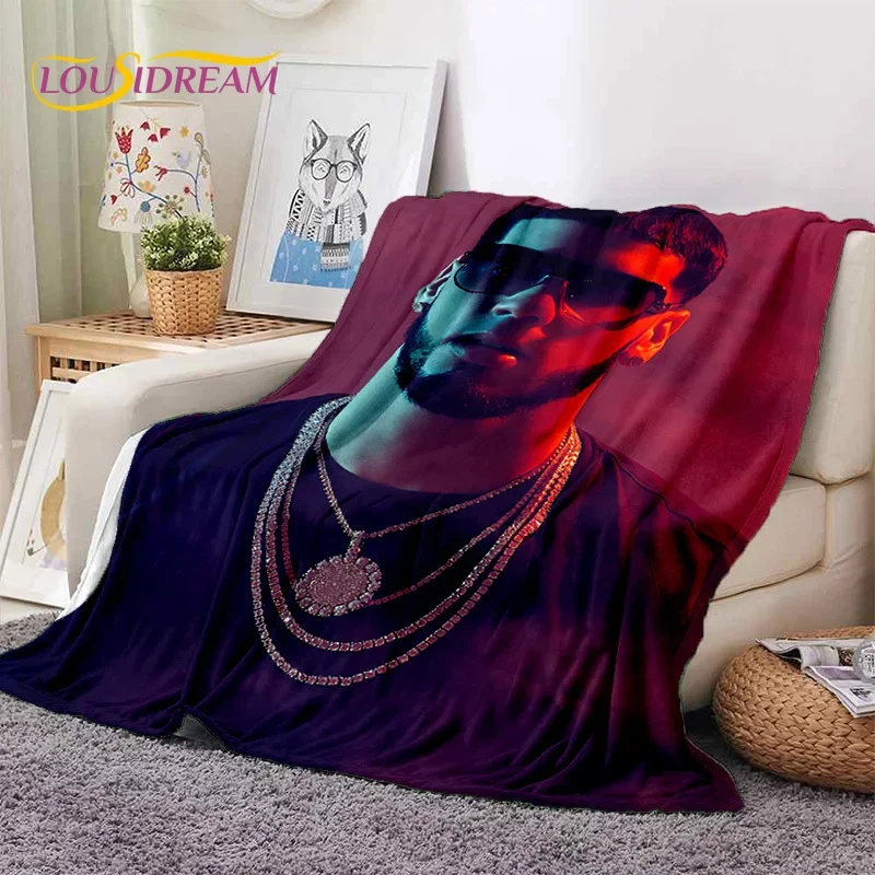 Rapper Singer Free Anuel AA Hip Hop Blanket,Soft Throw Blanket for Home Bedroom Bed Sofa Picnic Travel Office Cover Blanket Kids 2