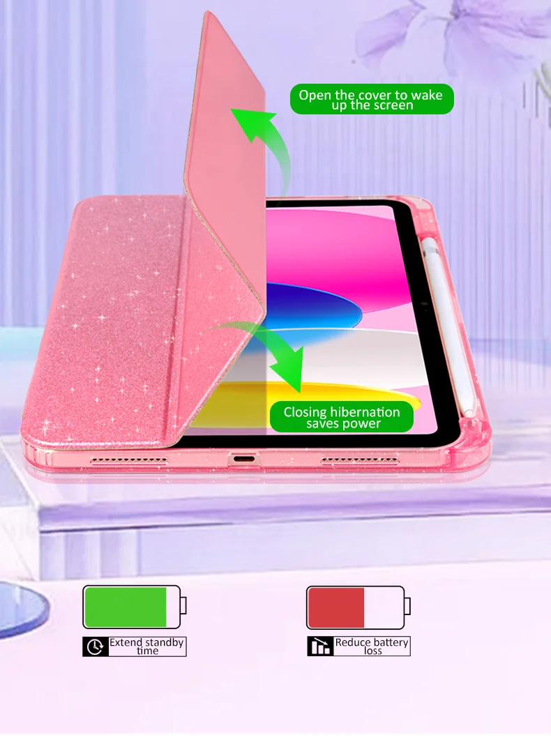 Glittering Sparkly Smart Cover Case