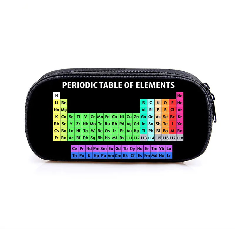 Periodic Table of Elements Print Cosmetic Case Pencil Bag Cute Genius Stationary Bag Teenager Pencil Box School Case Supplies 4