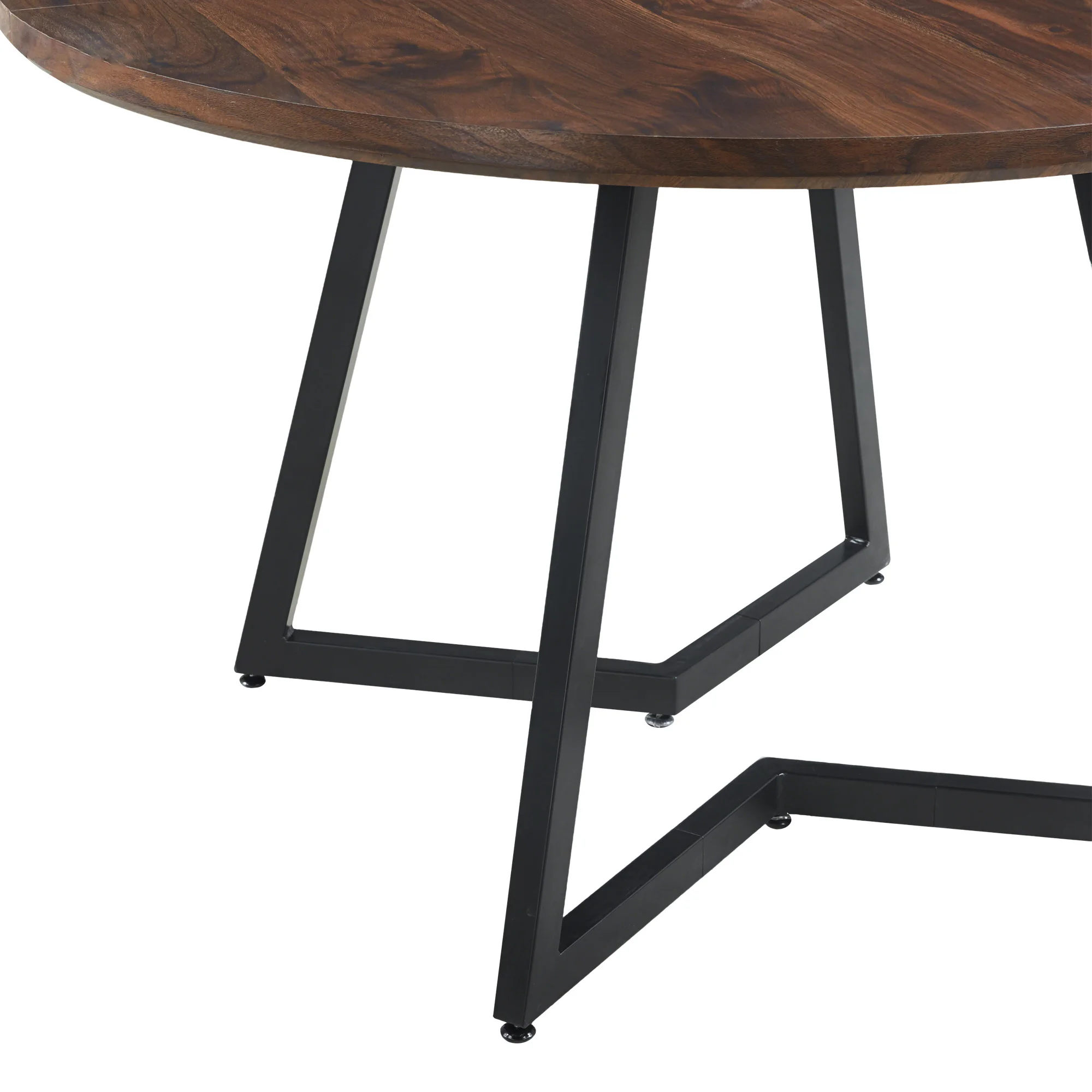 110x110x75cm Esstisch, MDF-Platte & Metallbeine – Detail 9