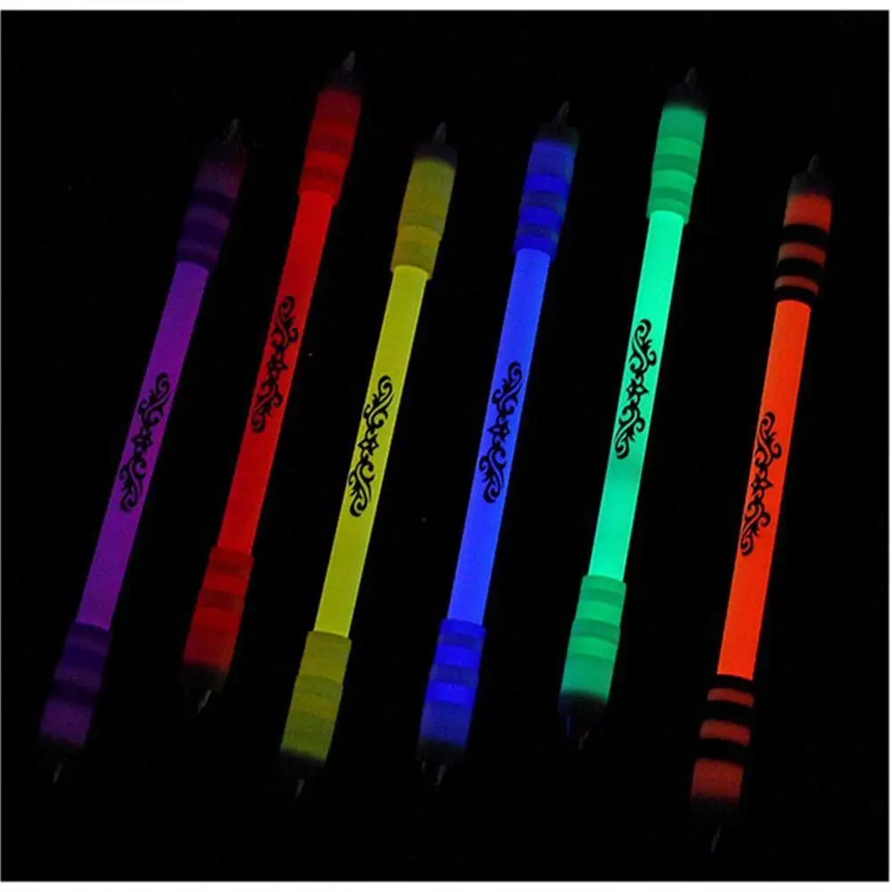 Elegante Set di filatura per penna fluorescente con penna a luce smerigliata (non può scrivere)