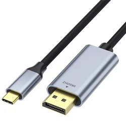 Ultra-HD Aluminum USB-C to DisplayPort Cable - 1m 3.3ft (Gray)