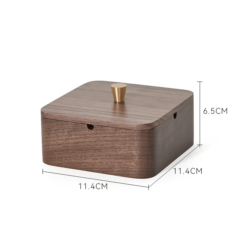 Nussbaum Holz Aschenbecher Mit Deckel Abgedeckt Platz Winddicht  Aschenbecher Mit Edelstahl Liner Indoor Outdoor Aschenbecher Für Home Office