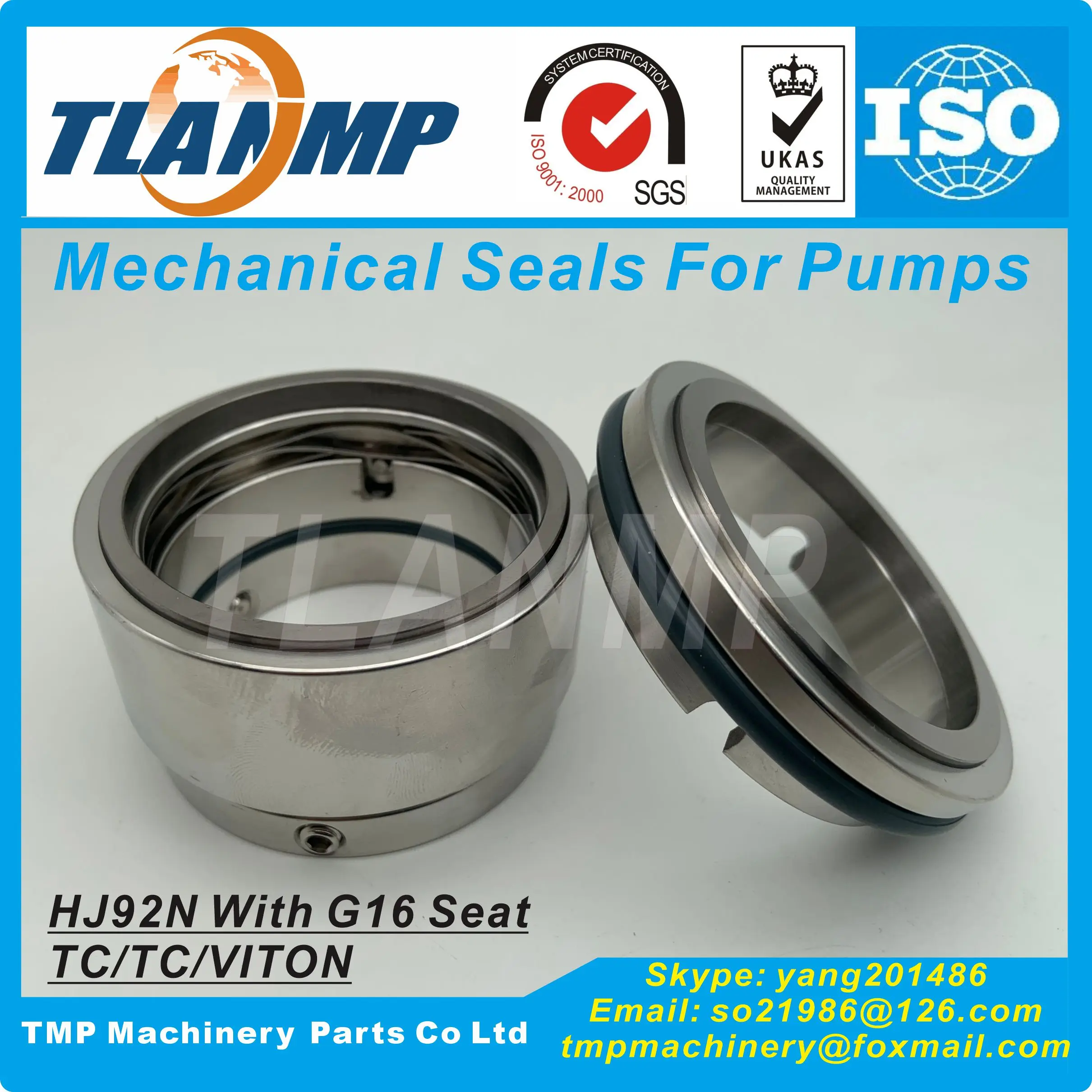 HJ92N/38-G16 TLANMP Mechanical Seals with Wave Springs , HJ92N-38 With G16 Seat (Shaft Size:38mm)