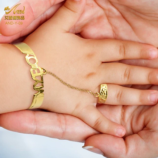 How can a baby bangle or bracelet be worn as a child grows.