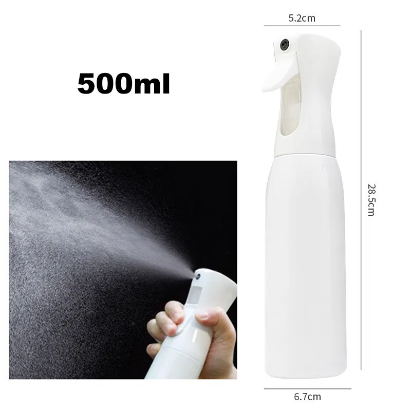High Pressure Continuous Mist Spray Bottle for Hair and Makeup (Multiple Size Options)
