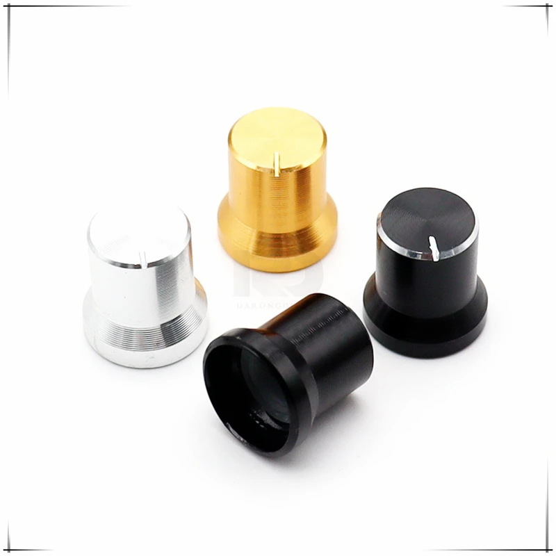 Potentiometer knob cap Aluminum knob 5PCS 15*15.5MM Straw hat shape metal knob Aluminum alloy knob Potentiometer cap Flower Shaped Inner Hole 6mm