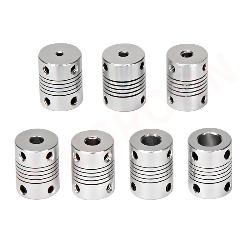 D19 * L25 Aluminium Flexibele Jaw Shaft Coupling 5 8 6.35Mm 8Mm 10Mm