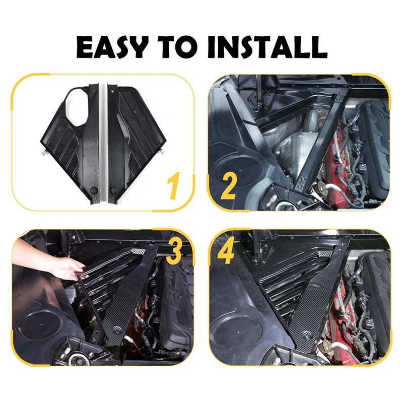 thumbnail image 2 of C8 Corvette Engine Bay Cover - Left & Right Side Panel Guards - Fits 2020-2024 Stingray (Not E-Ray) | Aluminum Protection & Easy Install 2 of 13