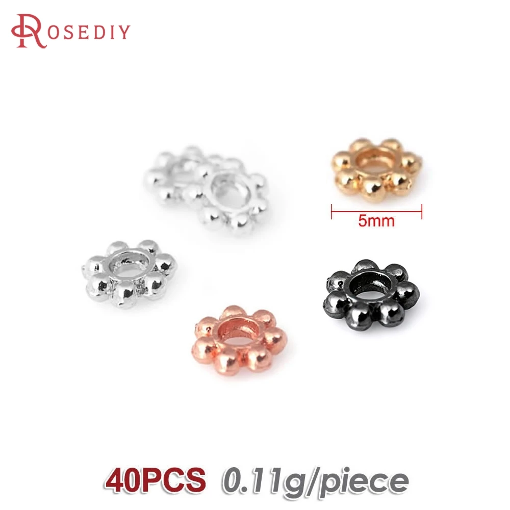 High-Quality 18K Gold & Silver Flower Spacer Beads