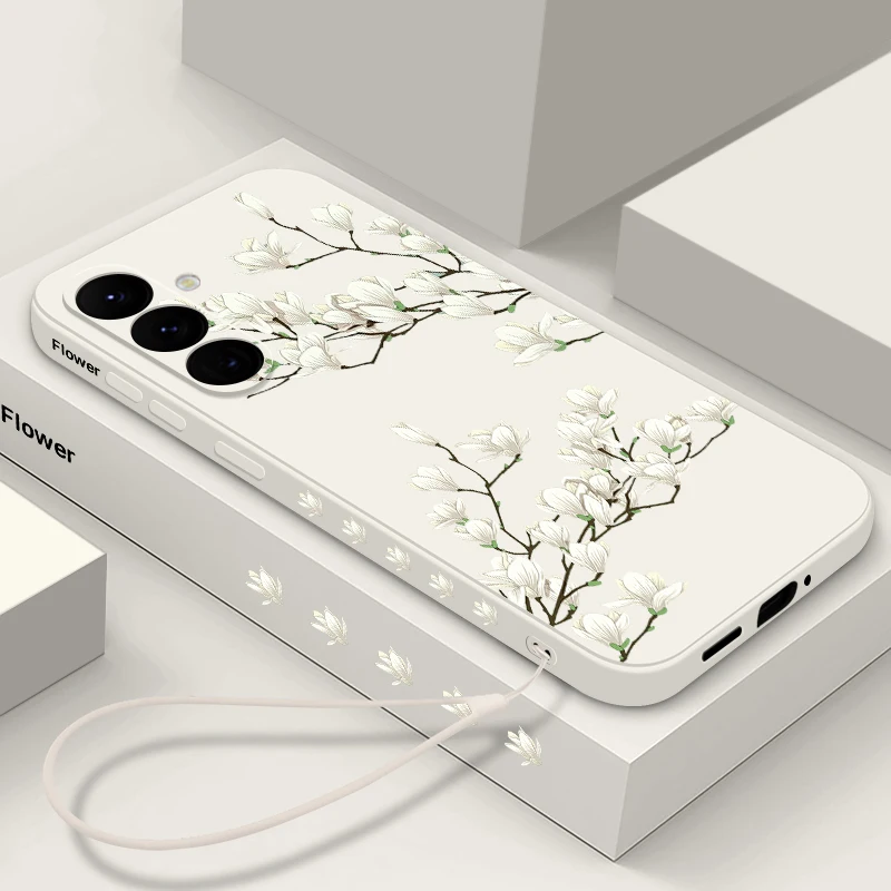 Magnolia Blossom Silicone Phone Case
