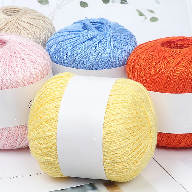 50g Lace Yarn Cotton Wool Yarn Hand Knitting Crochet Line Thread Embroidery  DIY