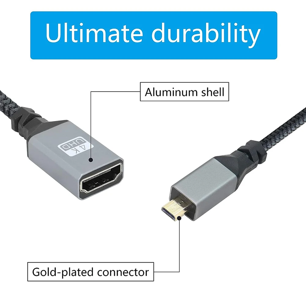 ī޶ HDTV Ϳ  , ũ HDMI ȣȯ ͽټ ̺, V2.0, 4K @ 60HZ, 20cm