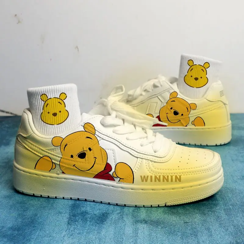 

Disney girls cute princess Pooh Casual shoes non-slip soft bottom sports shoes for girl gift