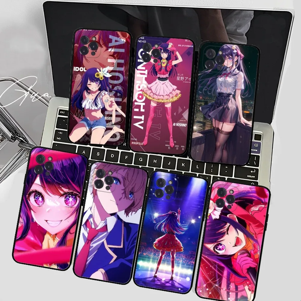 

OSHI NO KO Phone Case For iPhone 15 14 11 12 13 Mini Pro XS Max Cover 6 7 8 Plus X XR SE 2020 Funda Shell