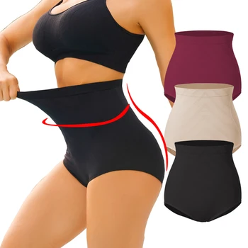 High Waist Butt Lifter Shapewear for Women Female Tummy Control Panties Body Shaper Slimming Underwear Seamless Shaping Briefs 1